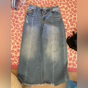 Wide leg jeans medium wash